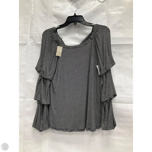 Top Long Sleeve By Maurices In Striped Pattern, Size: Xs