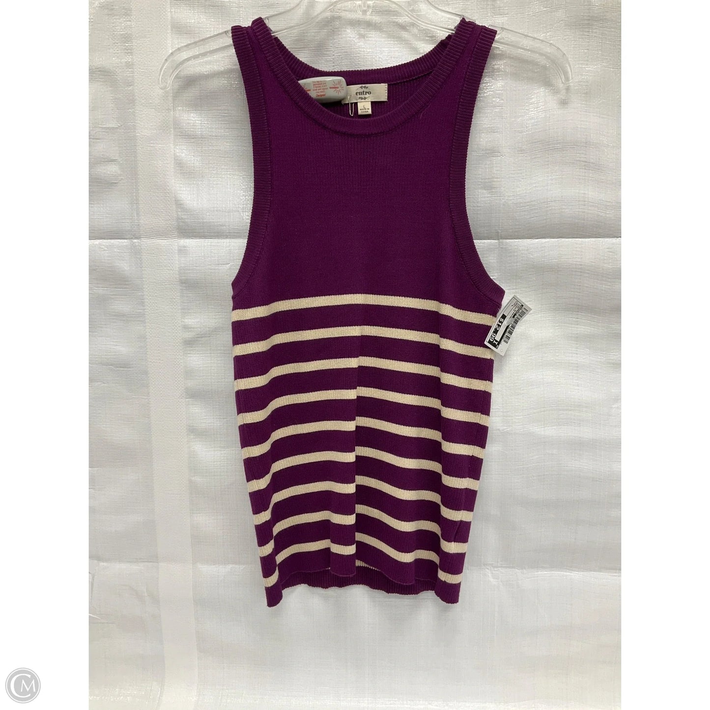 Top Sleeveless By Entro In Purple, Size: L