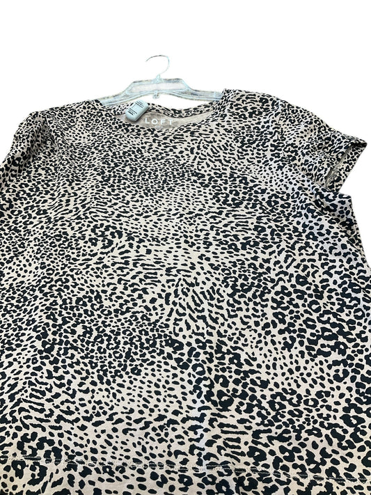 Top Short Sleeve By Loft In Animal Print, Size: Xl