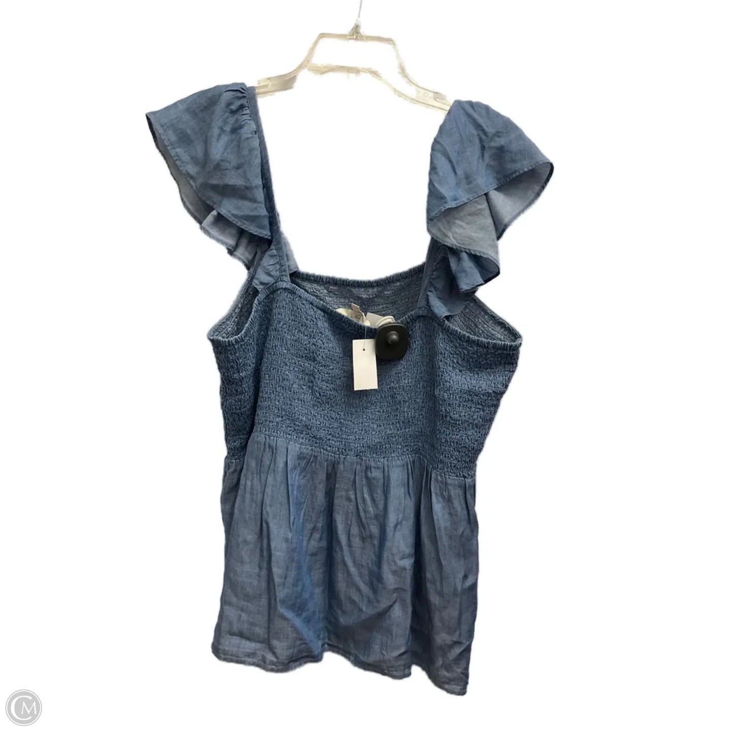 Top Sleeveless By Loft In Blue, Size: Xl
