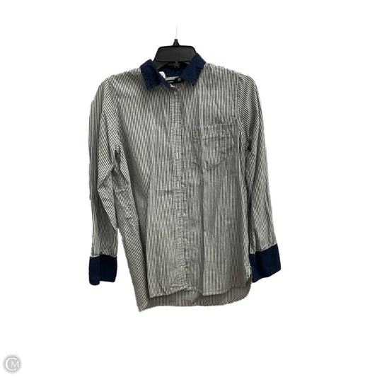 Blouse Long Sleeve By J. Crew In Striped Pattern, Size: 2