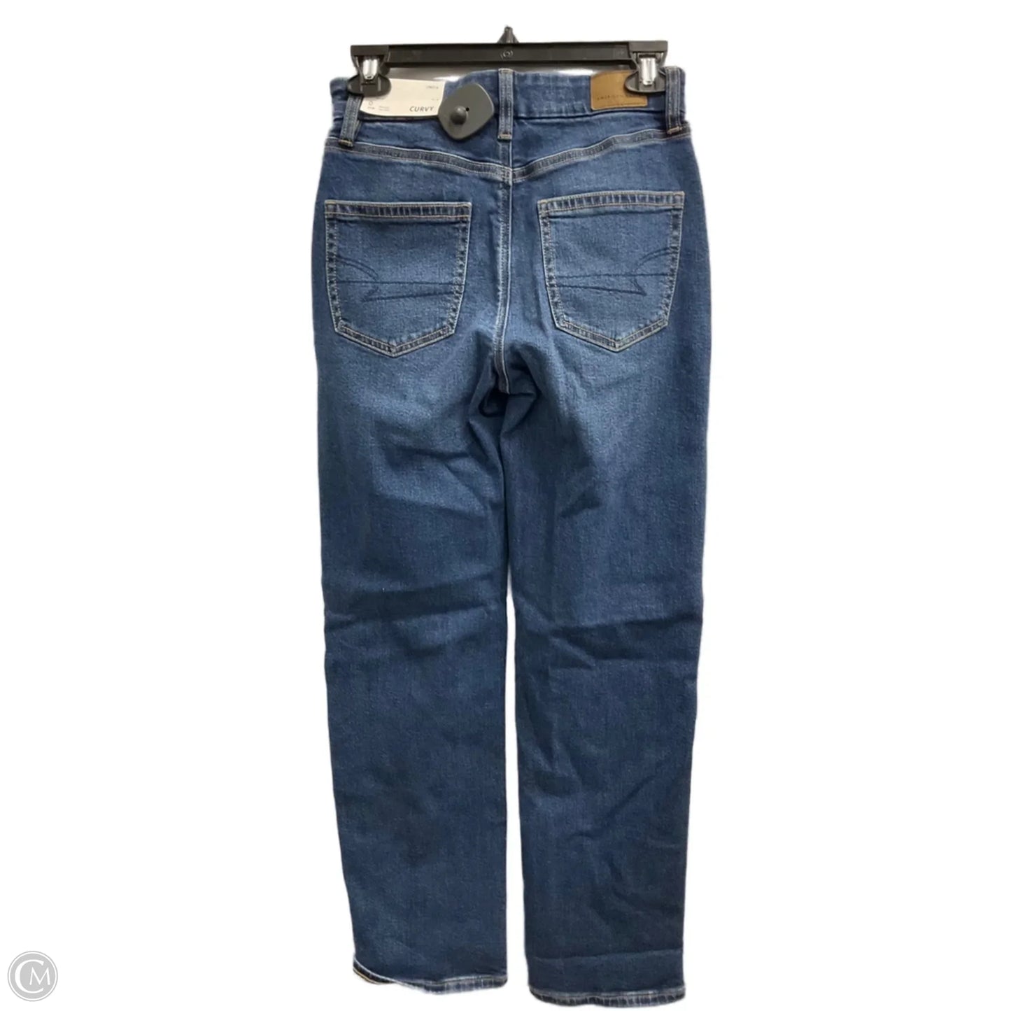 Jeans Straight By American Eagle In Blue Denim, Size: 0