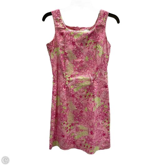Dress Designer By Lilly Pulitzer In Green & Pink, Size: 2