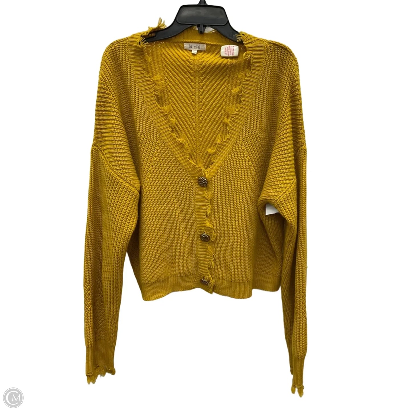 Cardigan By La Miel In Yellow, Size: S