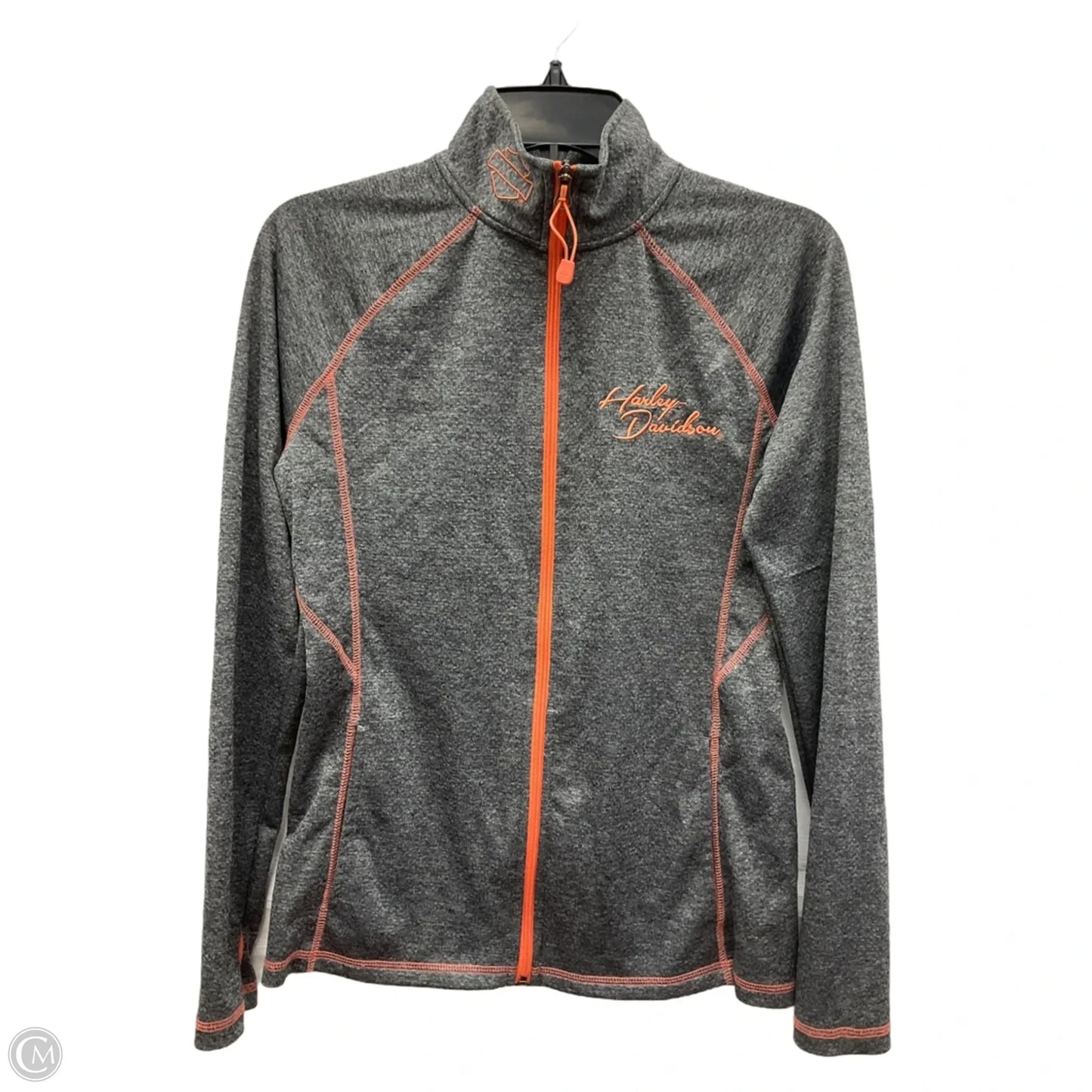 Athletic Jacket By Harley Davidson In Grey, Size: S