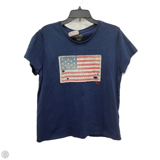 Top Short Sleeve By Polo Ralph Lauren In Blue, Size: Xl