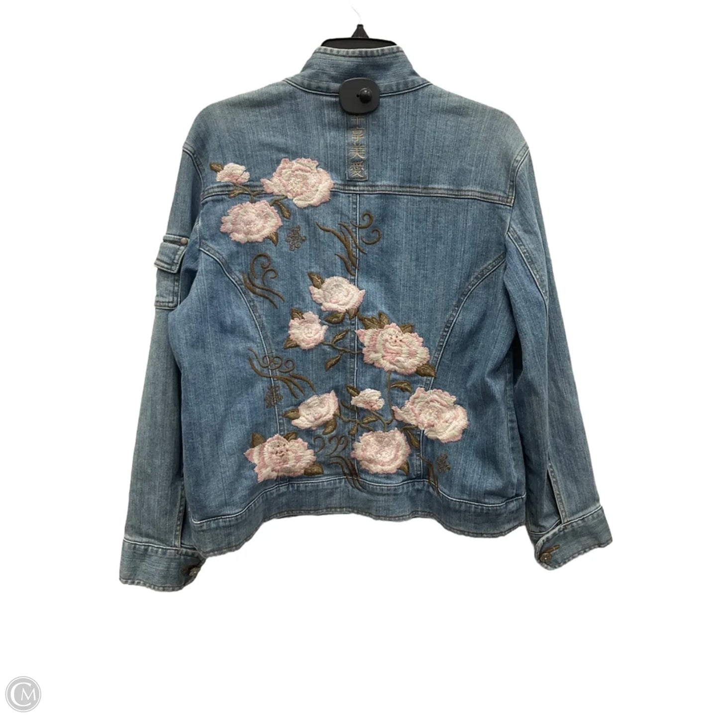 Jacket Denim By Chicos In Blue Denim, Size: L