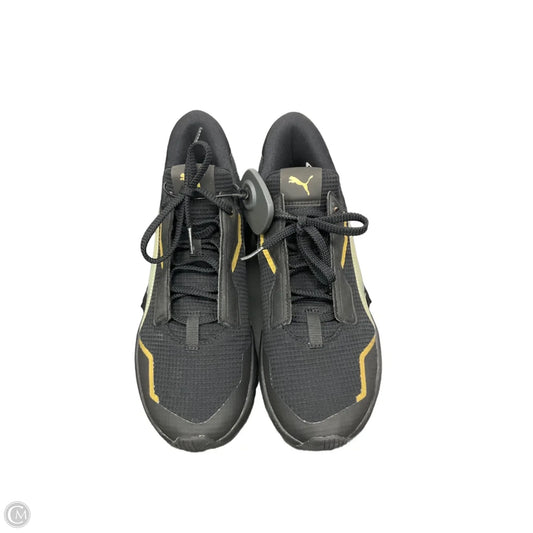 Shoes Athletic By Puma In Black & Gold, Size: 8