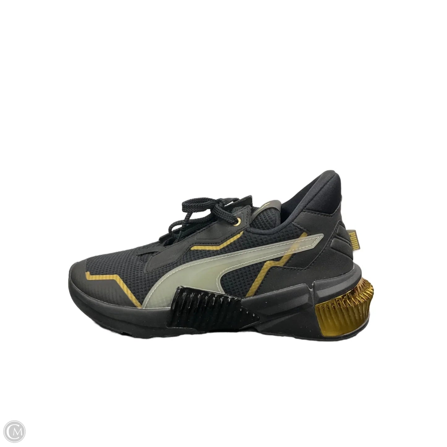 Shoes Athletic By Puma In Black & Gold, Size: 8