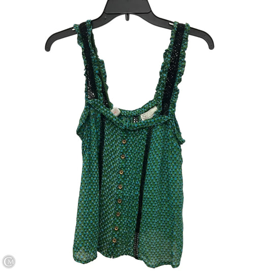 Top Sleeveless By Anthropologie In Green, Size: M