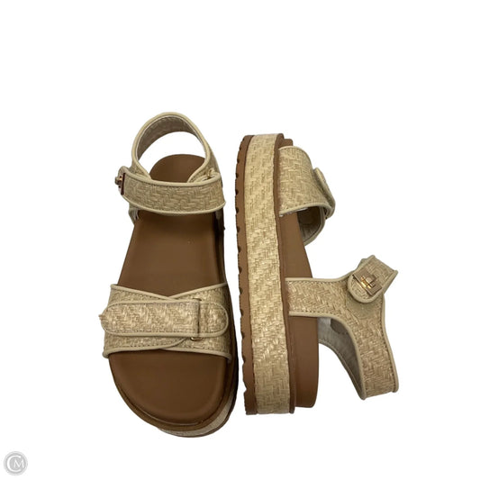 Sandals Heels Platform By So In Tan, Size: 6