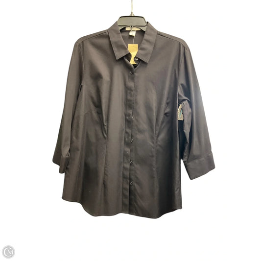 Blouse Long Sleeve By Coldwater Creek In Black, Size: Xl