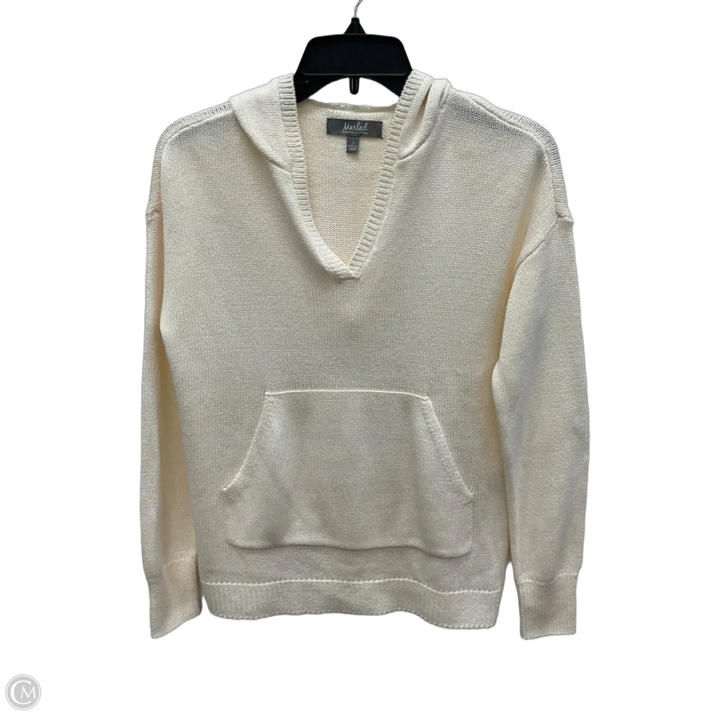 Top Long Sleeve By Marled In White, Size: S