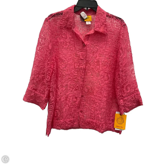 Blouse Long Sleeve By Ruby Rd In Pink, Size: Xl