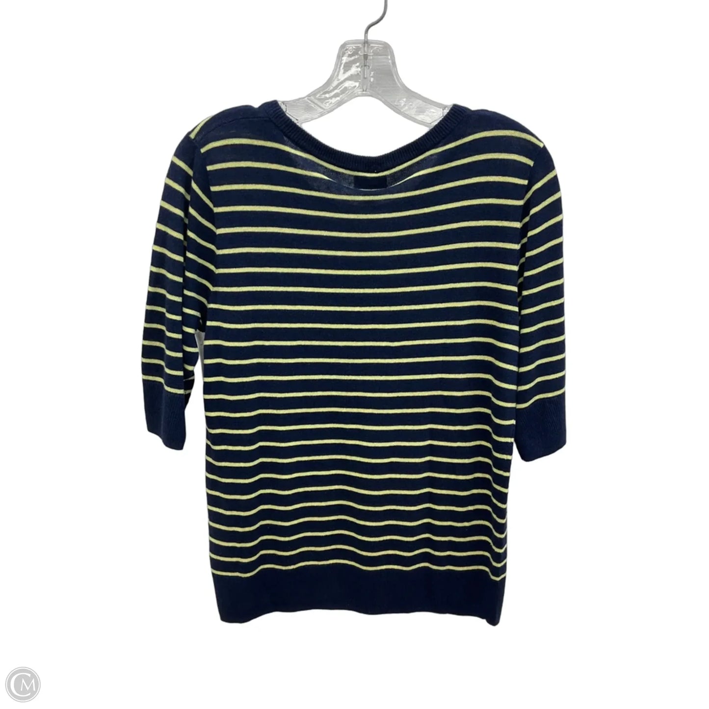 Top Short Sleeve By J. Crew In Blue & Yellow, Size: S