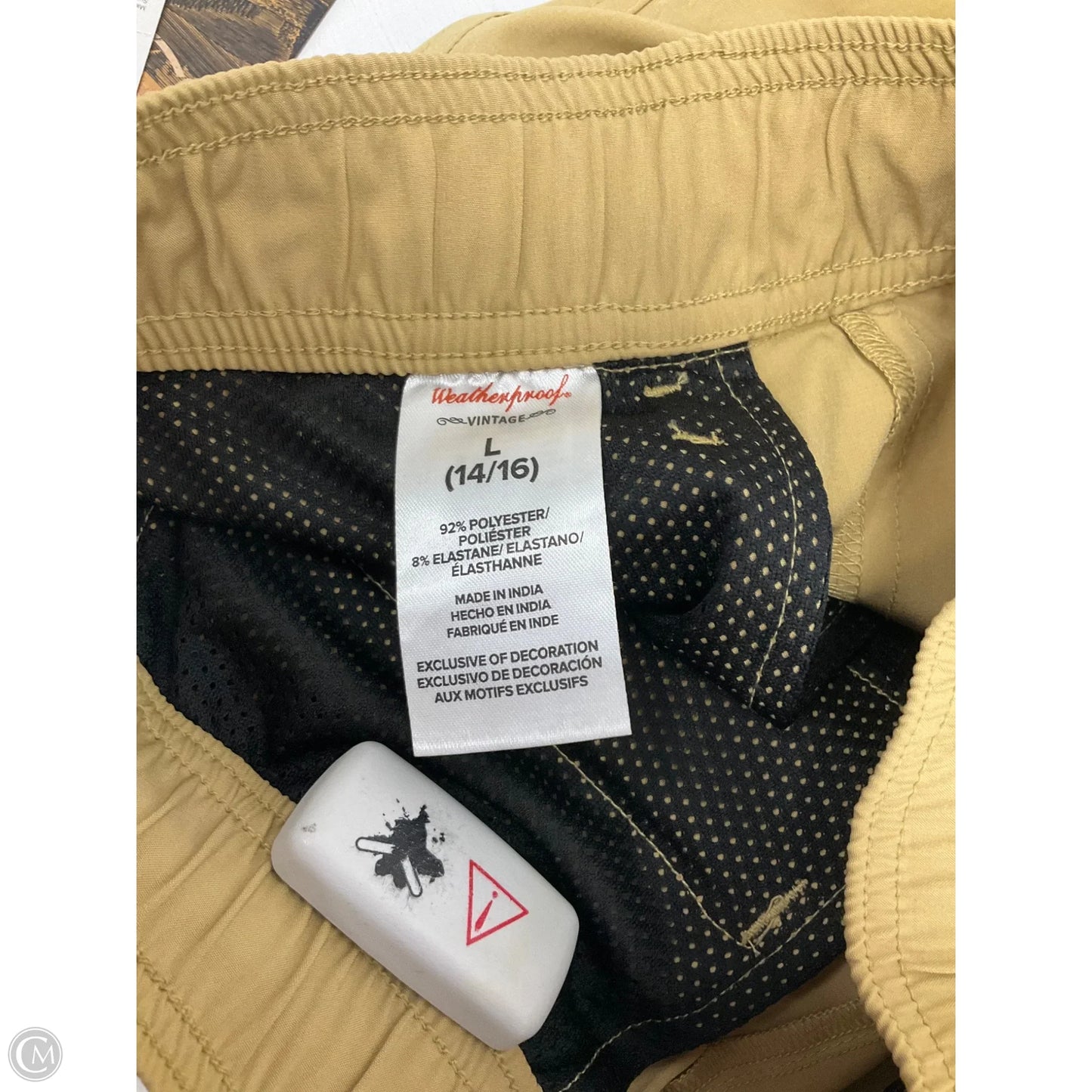 Athletic Pants By Weatherproof In Tan, Size: L