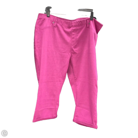 Capris By Terra & Sky In Pink, Size: 20