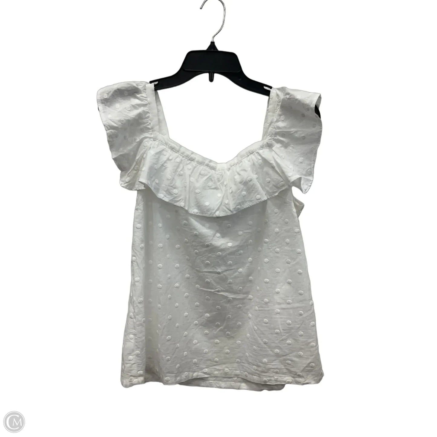Top Short Sleeve By Ann Taylor In White, Size: S