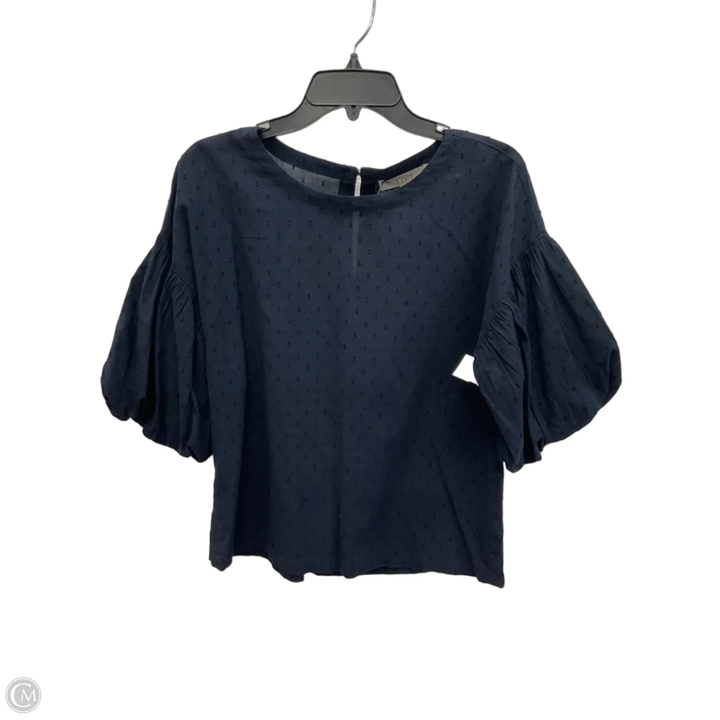Top 3/4 Sleeve By Loft In Blue, Size: Xs