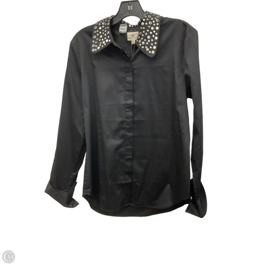 Blouse Long Sleeve By Adriano Goldschmied In Black, Size: M