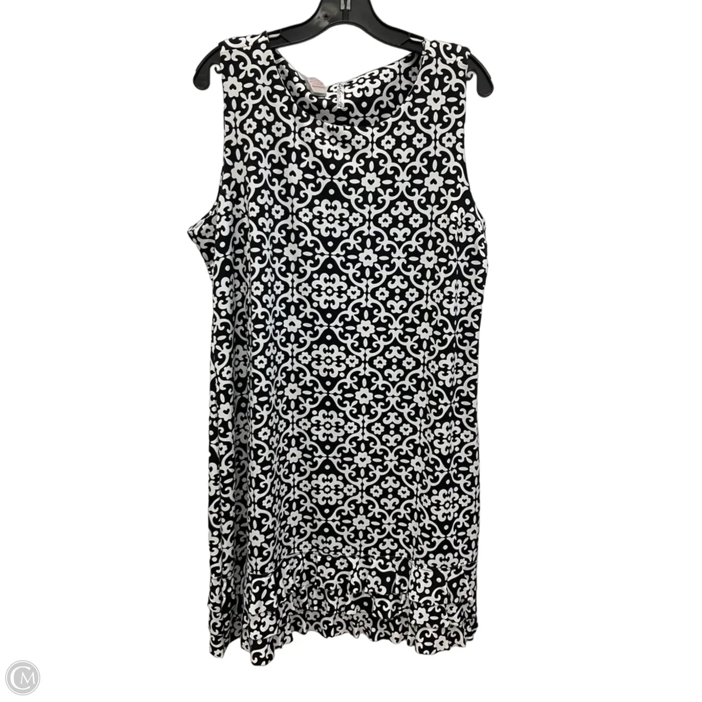 Dress Casual Midi By Lulu B In Black & White, Size: 1x