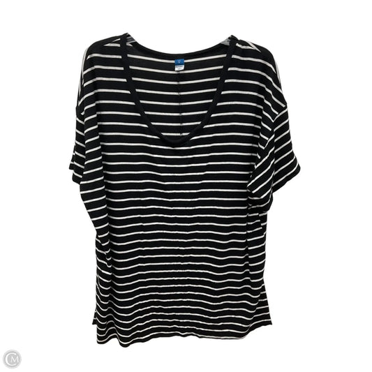 Top Short Sleeve By Old Navy In Striped Pattern, Size: Xl