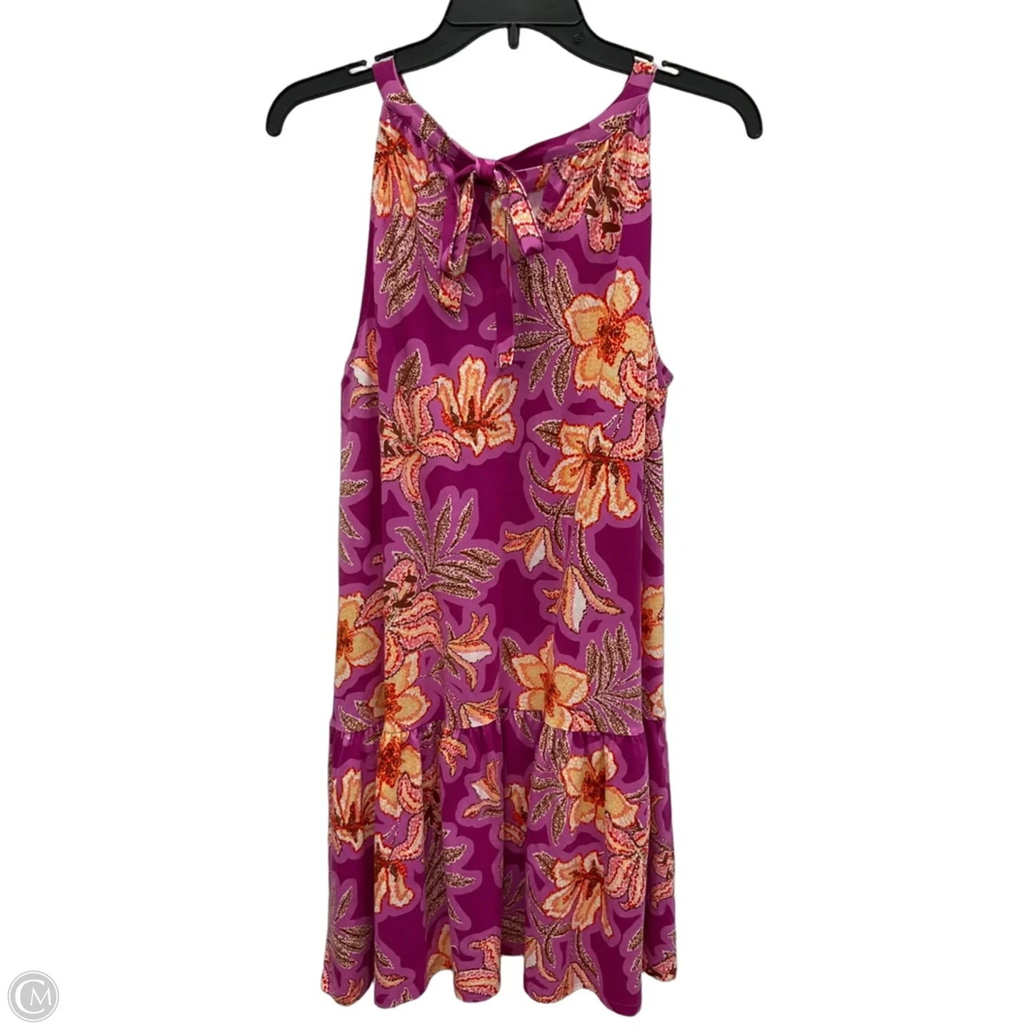 Dress Casual Midi By Loft In Floral Print, Size: M