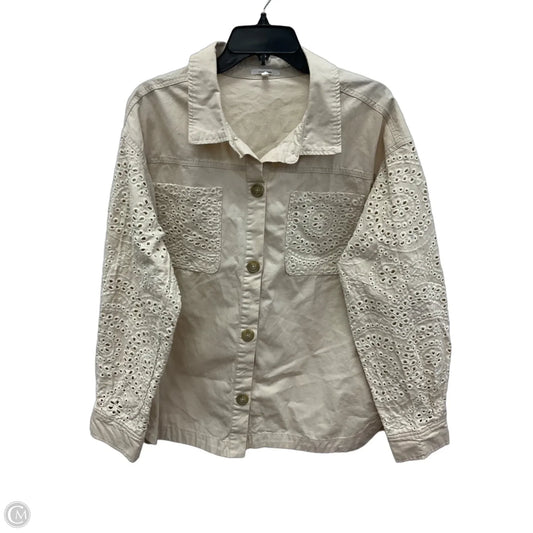 Blouse Long Sleeve By Maurices In Beige, Size: L