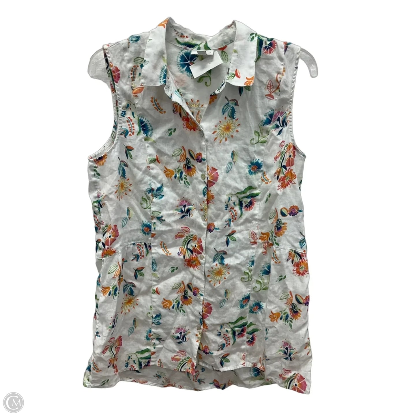 Tunic Sleeveless By J. Jill In Floral Print, Size: M