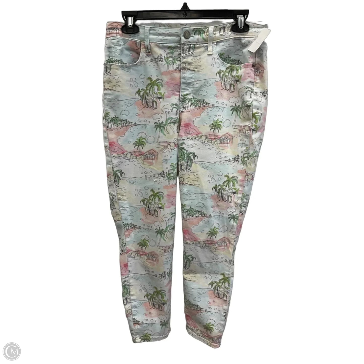 Jeans Cropped By Talbots In Tropical Print, Size: 6