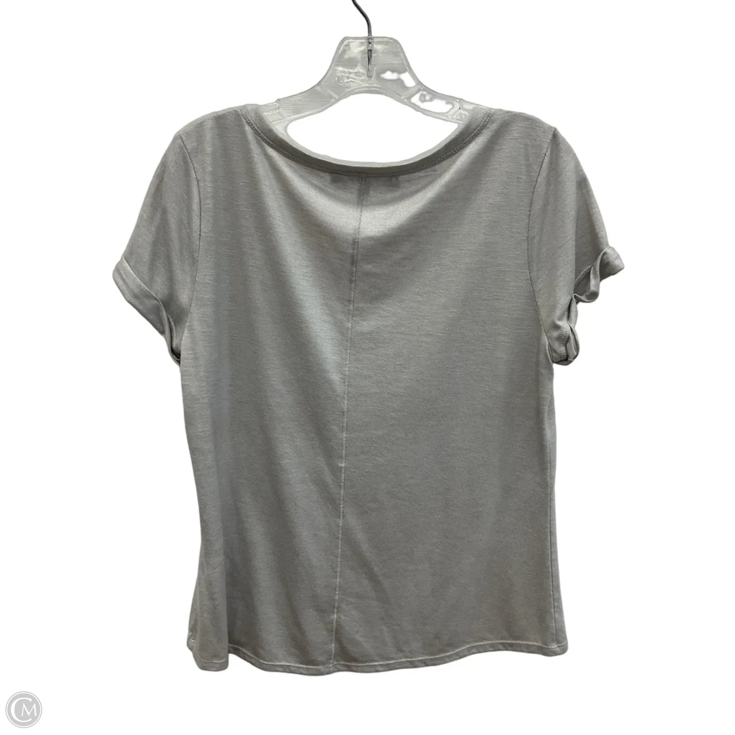 Top Short Sleeve By White House Black Market In Silver, Size: M
