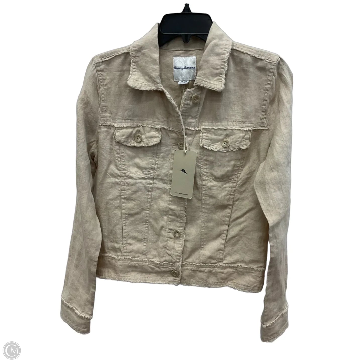 Blouse Long Sleeve By Tommy Bahama In Beige, Size: Xs