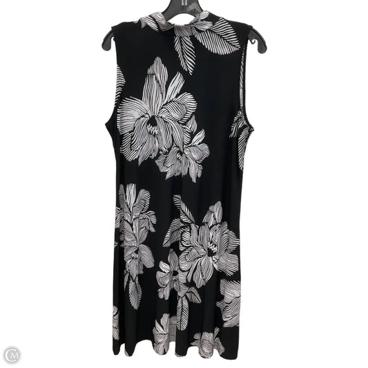 Dress Casual Midi By Chicos In Black & White, Size: L