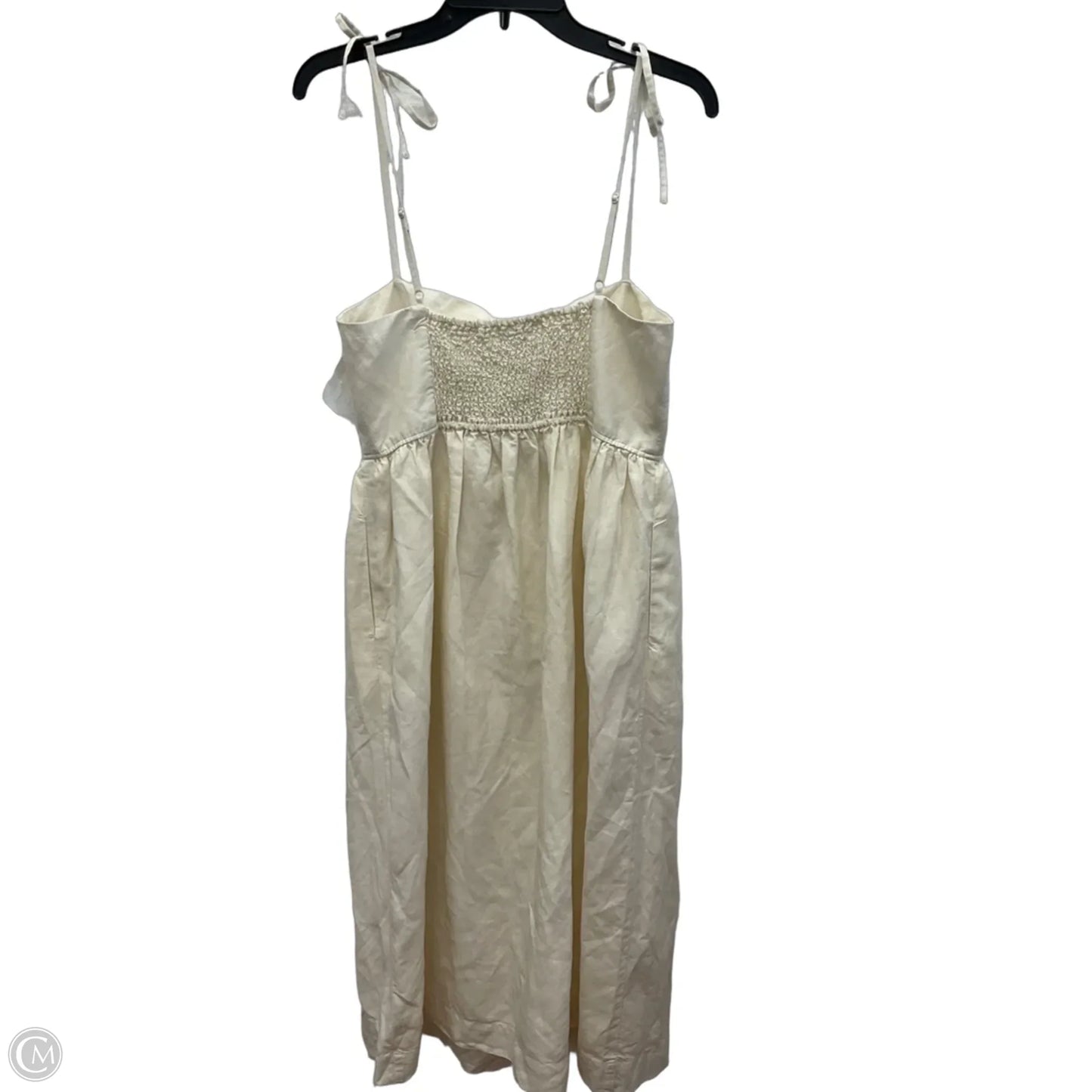Dress Casual Midi By Uniqlo In Cream, Size: S