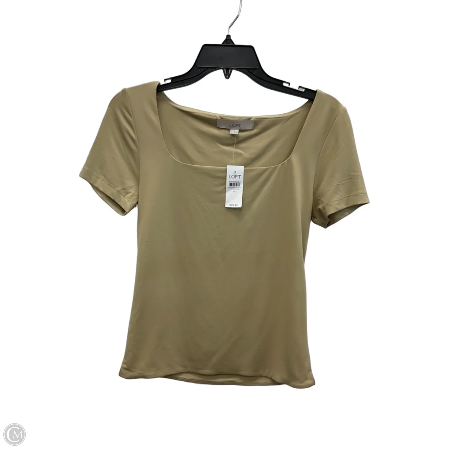 Top Short Sleeve Basic By Loft In Beige, Size: M