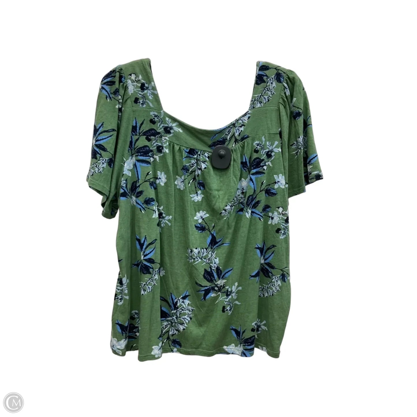 Top Short Sleeve By Lucky Brand In Green, Size: Xl