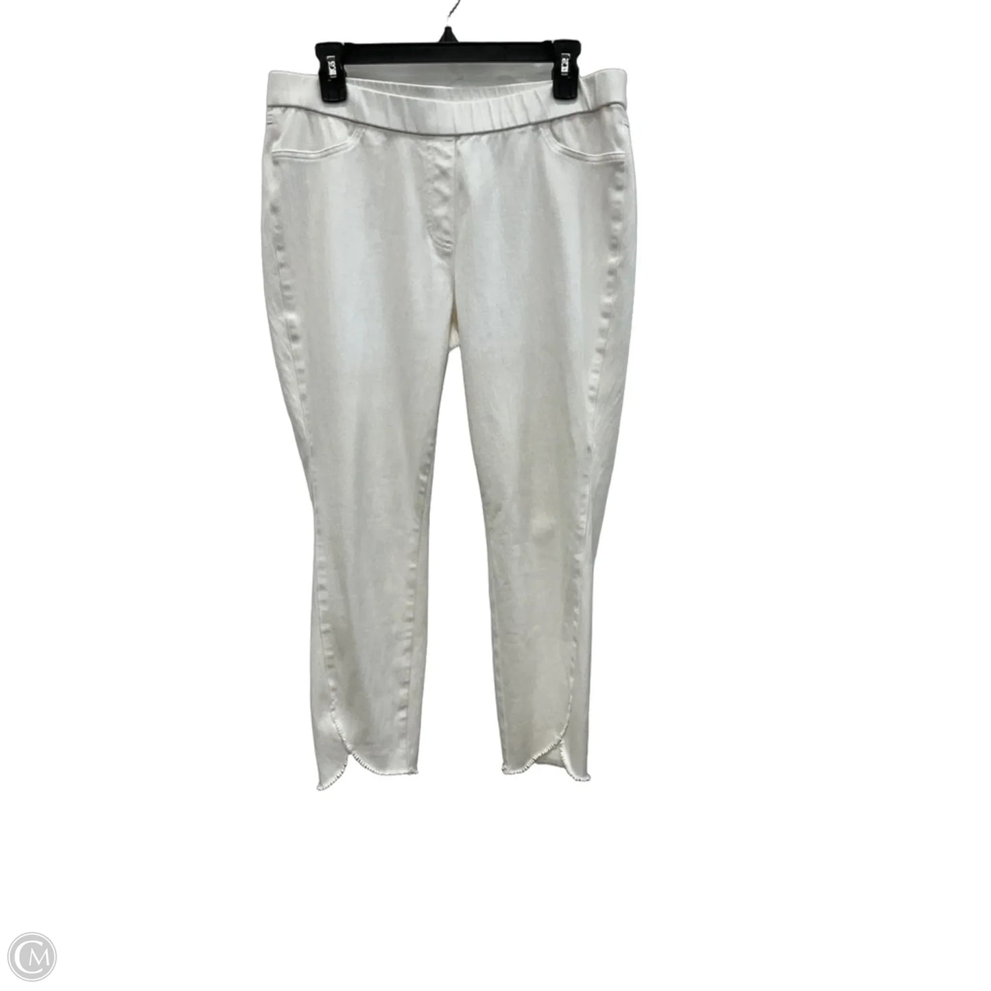 Capris By Isaac Mizrahi Live Qvc In White, Size: 14p