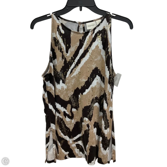 Top Sleeveless By Zenergy By Chicos In Animal Print, Size: M
