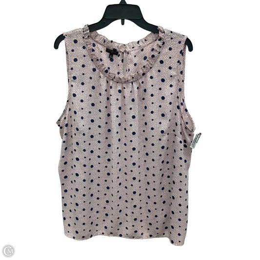 Top Sleeveless By Talbots In Polkadot Pattern, Size: 2x