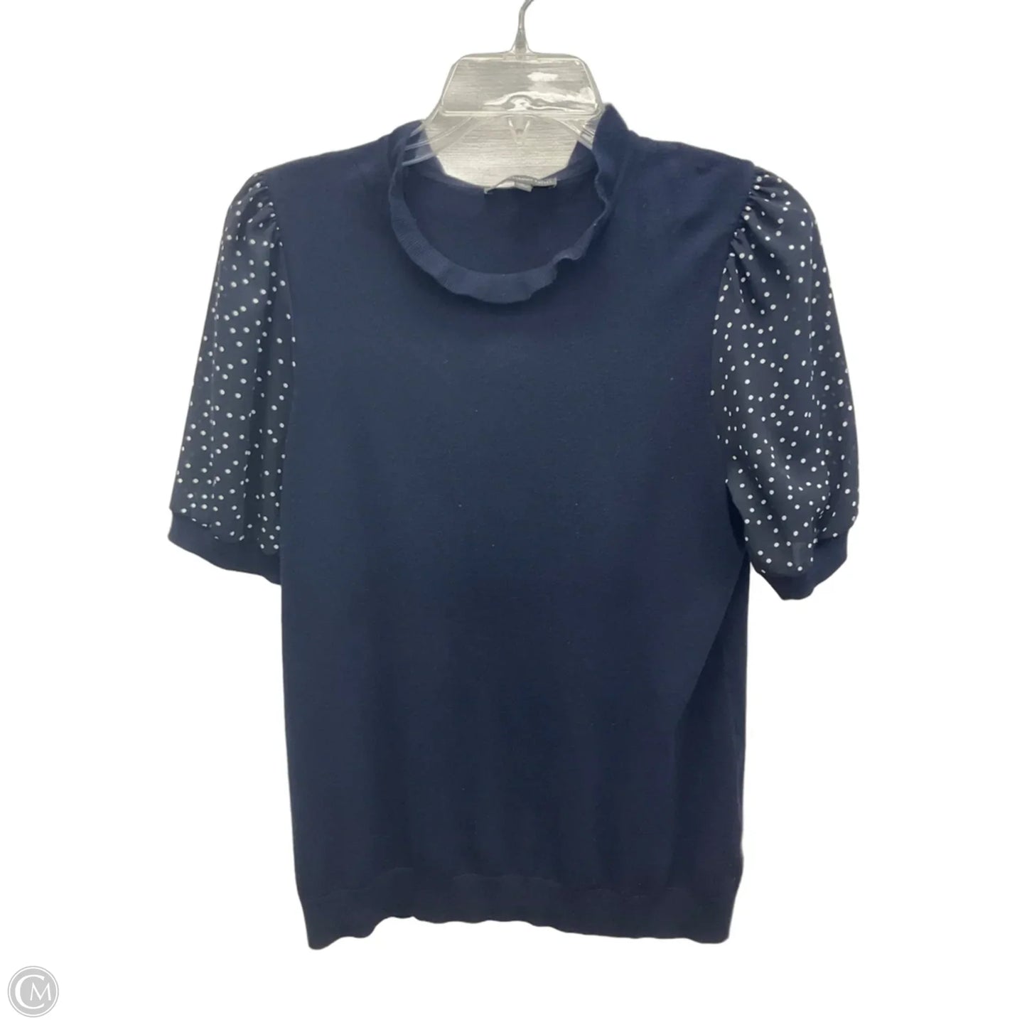 Top Short Sleeve By Adrianna Papell In Navy, Size: M