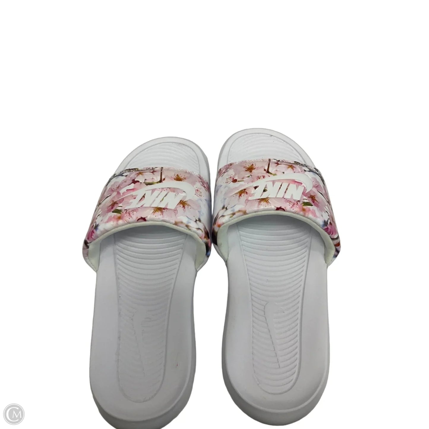 Sandals Flats By Nike In Floral Print, Size: 9