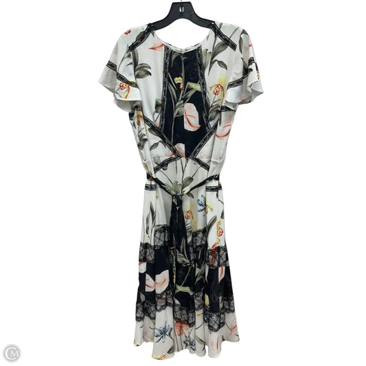 Dress Casual Midi By White House Black Market In Floral Print, Size: Xl