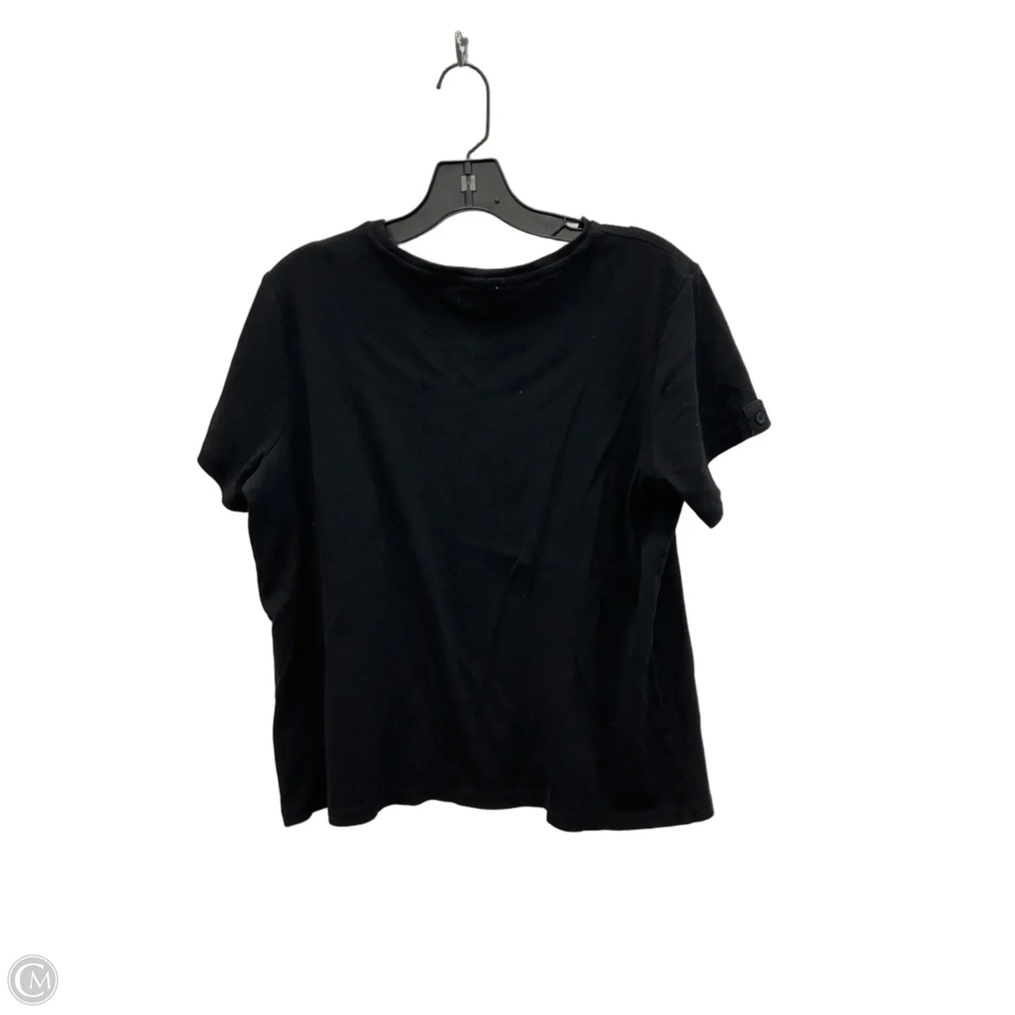 Top Short Sleeve Basic By Anne Klein In Black, Size: 1x