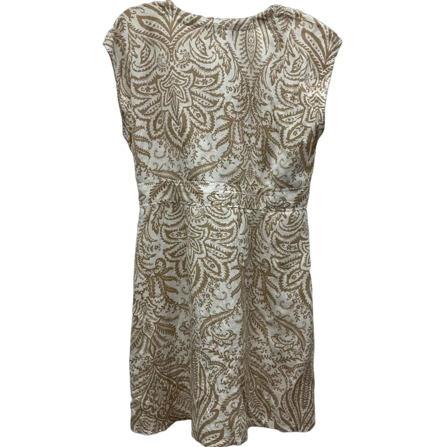 Dress Casual Midi By Loft In Cream & Tan, Size: 8