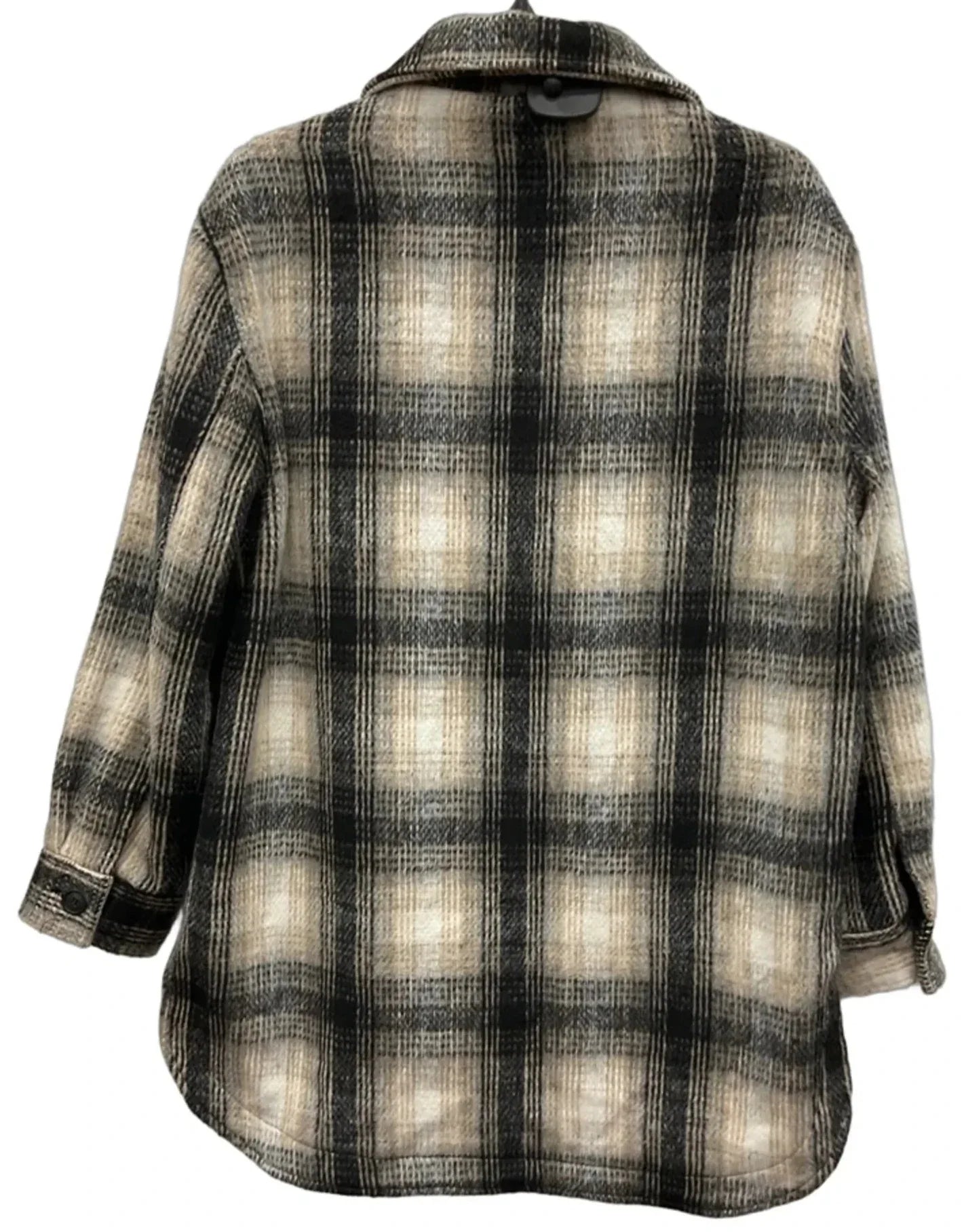 Jacket Shirt By Sebby In Plaid Pattern, Size: M