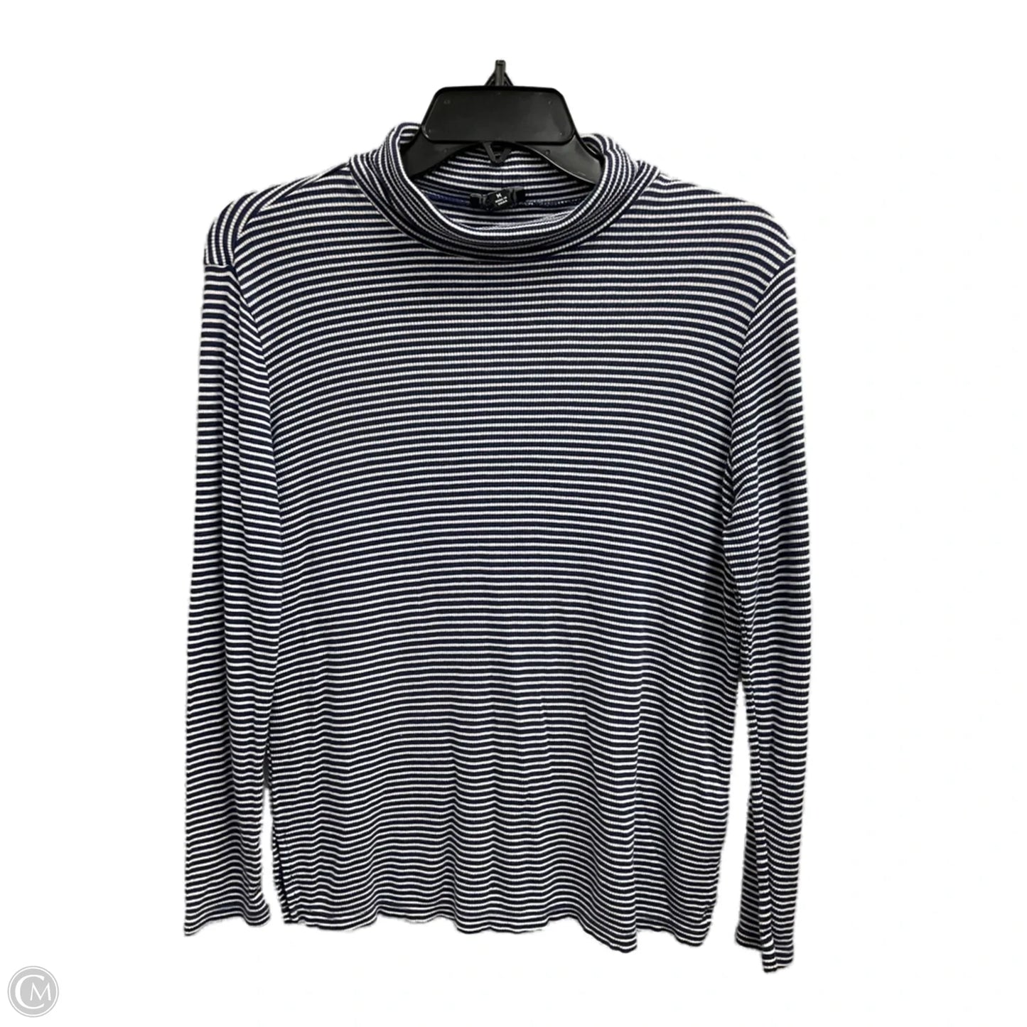 Top Long Sleeve By Jones New York In Striped Pattern, Size: M