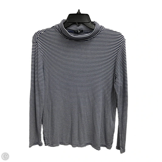 Top Long Sleeve By Jones New York In Striped Pattern, Size: M