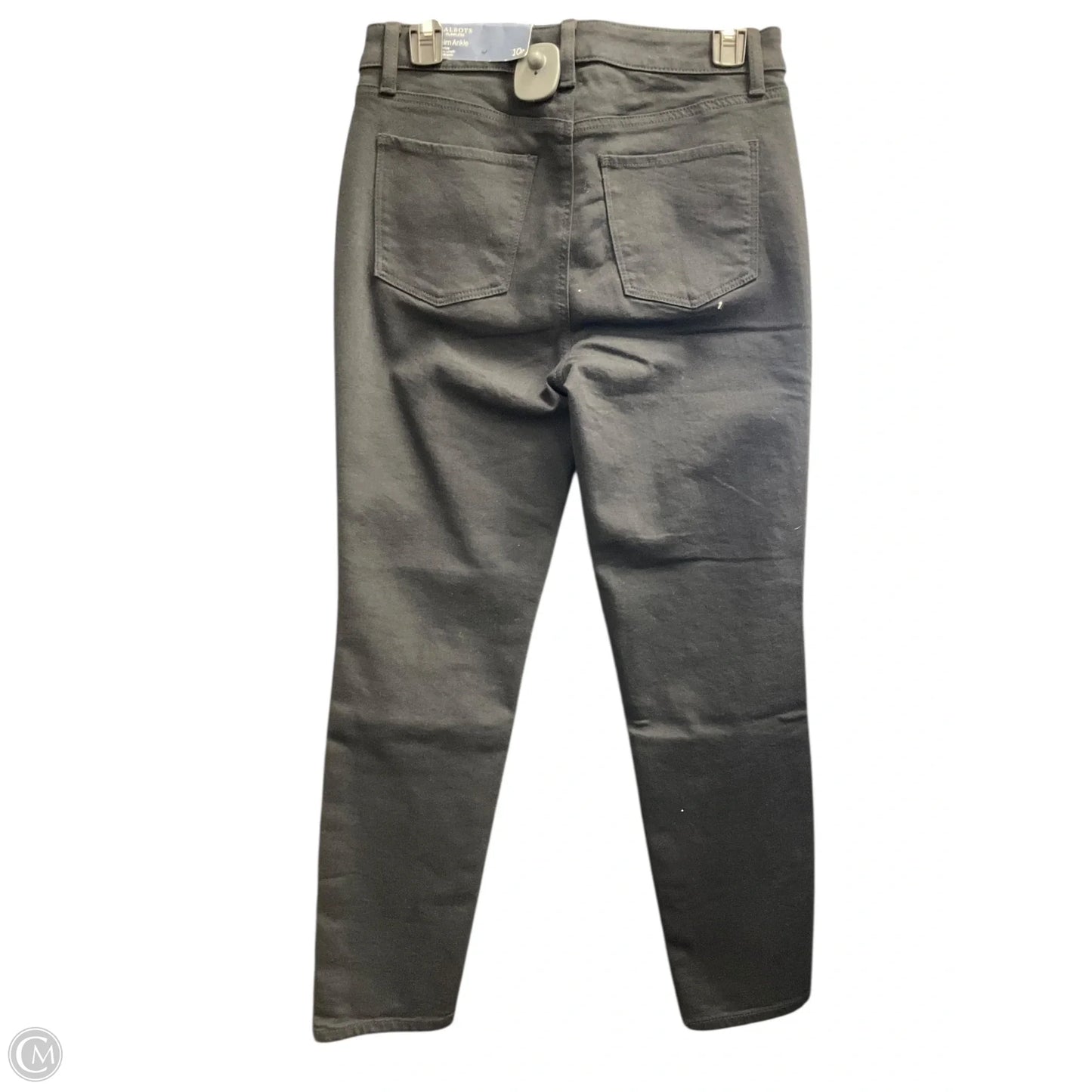 Jeans Skinny By Talbots In Black Denim, Size: 10