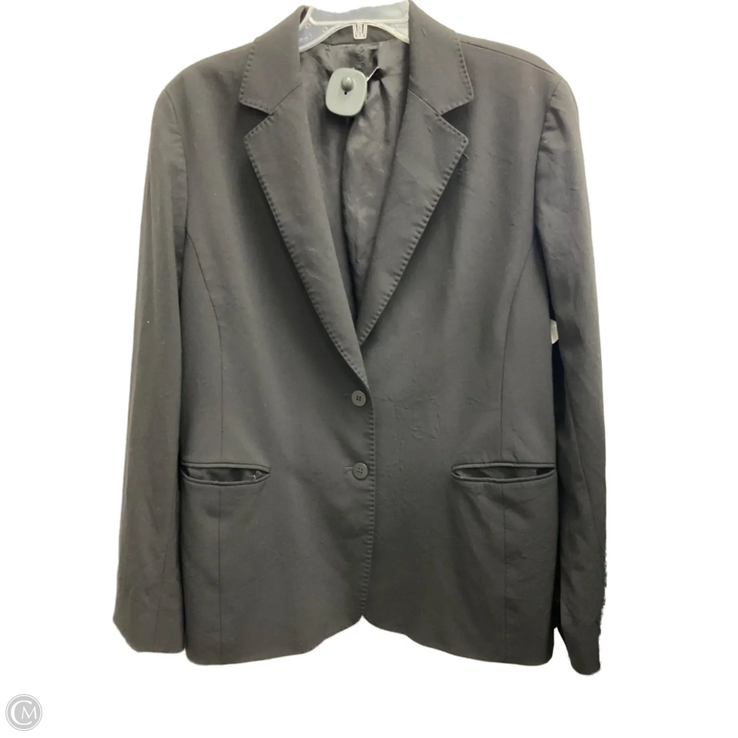 Blazer Designer By Lafayette 148 In Black, Size: 16