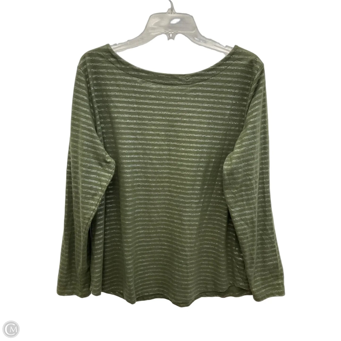 Top Long Sleeve Basic By St Johns Bay In Green, Size: Xxl